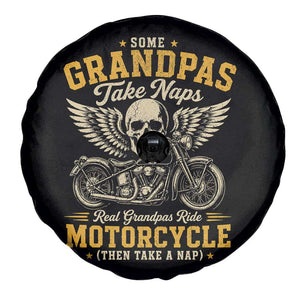 Some Grandpas Take Naps Real Grandpas Ride Motorcycle Then Take Nap Spare Tire Cover Funny Grandpa Biker