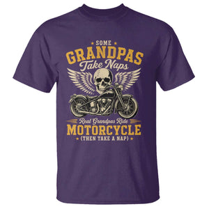 Some Grandpas Take Naps Real Grandpas Ride Motorcycle Then Take Nap T Shirt Funny Grandpa Biker