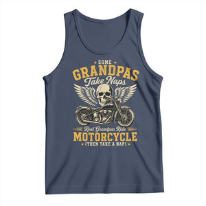 Some Grandpas Take Naps Real Grandpas Ride Motorcycle Then Take Nap Tank Top Funny Grandpa Biker