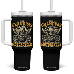 Some Grandpas Take Naps Real Grandpas Ride Motorcycle Then Take Nap Tumbler With Handle Funny Grandpa Biker