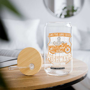 Christian Biker Glass Can And The Lord Said Go Out Into The Highways Luke 14 23