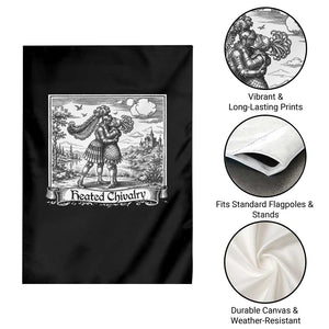 Heated Chivalry Medieval Knights Kissing LGBT Pride Garden Flag TS11 Print Your Wear