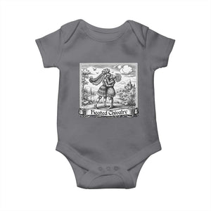 Heated Chivalry Medieval Knights Kissing LGBT Pride Baby Onesie TS11 Charcoal Print Your Wear