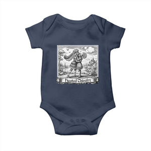Heated Chivalry Medieval Knights Kissing LGBT Pride Baby Onesie TS11 Navy Print Your Wear