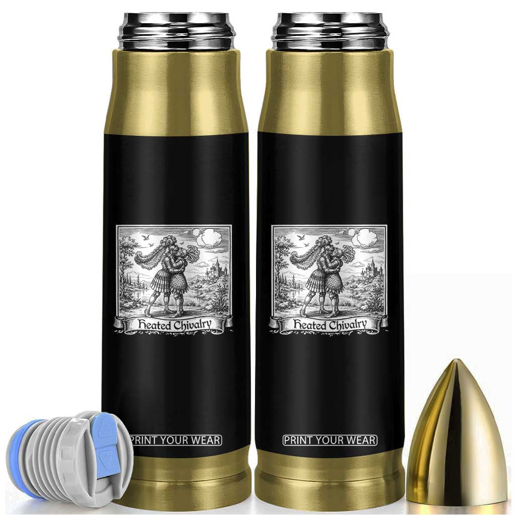 Heated Chivalry Medieval Knights Kissing LGBT Pride Bullet Tumbler TS11 Black Print Your Wear