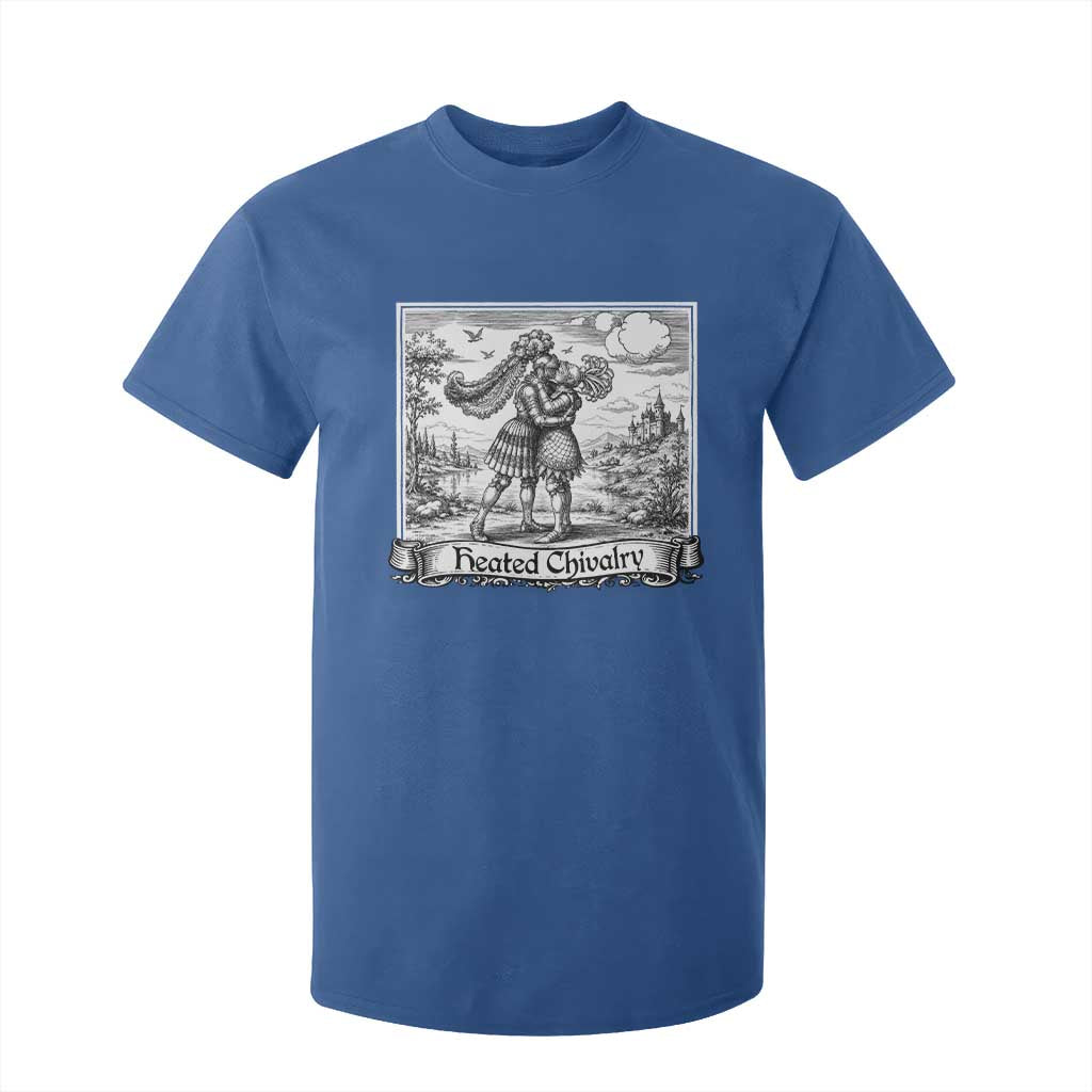 Heated Chivalry Medieval Knights Kissing LGBT Pride T Shirt For Kid TS11 Royal Blue Print Your Wear