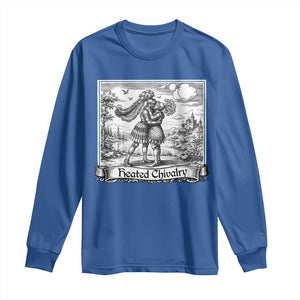 Heated Chivalry Medieval Knights Kissing LGBT Pride Long Sleeve Shirt TS11 Royal Blue Print Your Wear
