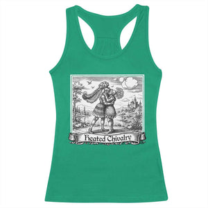 Heated Chivalry Medieval Knights Kissing LGBT Pride Racerback Tank Top TS11 Irish Green Print Your Wear