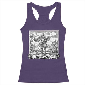 Heated Chivalry Medieval Knights Kissing LGBT Pride Racerback Tank Top TS11 Purple Print Your Wear