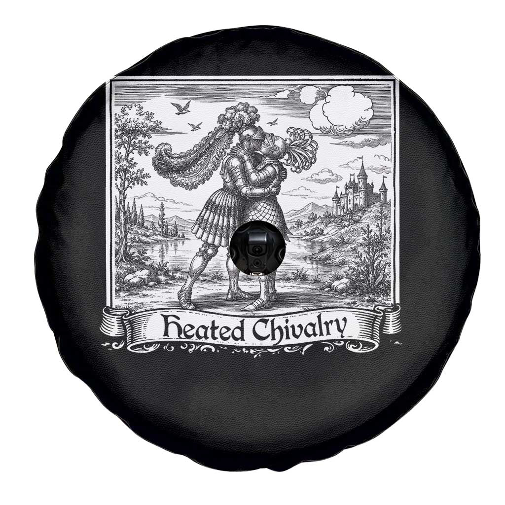 Heated Chivalry Medieval Knights Kissing LGBT Pride Spare Tire Cover TS11 Print Your Wear