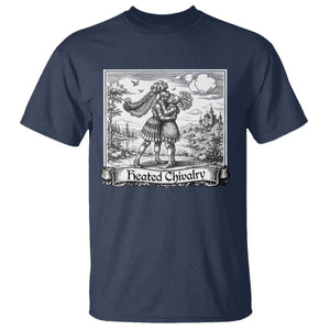 Heated Chivalry Medieval Knights Kissing LGBT Pride T Shirt TS11 Navy Print Your Wear