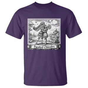 Heated Chivalry Medieval Knights Kissing LGBT Pride T Shirt TS11 Purple Print Your Wear
