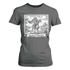 Heated Chivalry Medieval Knights Kissing LGBT Pride T Shirt For Women TS11 Dark Heather Print Your Wear
