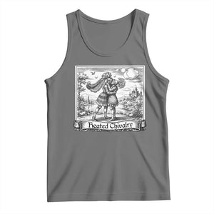 Heated Chivalry Medieval Knights Kissing LGBT Pride Tank Top TS11 Black Heather Print Your Wear