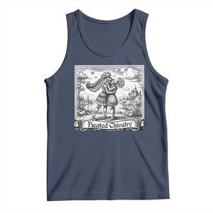 Heated Chivalry Medieval Knights Kissing LGBT Pride Tank Top TS11 Navy Print Your Wear