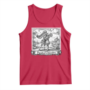Heated Chivalry Medieval Knights Kissing LGBT Pride Tank Top TS11 Red Print Your Wear