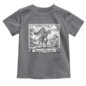 Heated Chivalry Medieval Knights Kissing LGBT Pride Toddler T Shirt TS11 Charcoal Print Your Wear