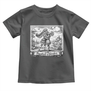 Heated Chivalry Medieval Knights Kissing LGBT Pride Toddler T Shirt TS11 Dark Heather Print Your Wear