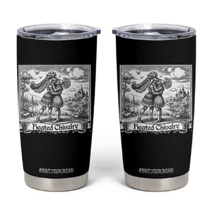 Heated Chivalry Medieval Knights Kissing LGBT Pride Tumbler Cup TS11 Black Print Your Wear