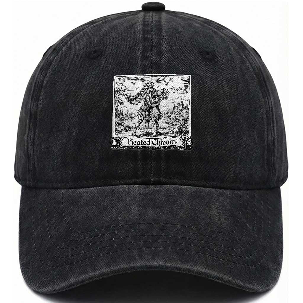 Heated Chivalry Medieval Knights Kissing LGBT Pride Washed Cotton Baseball Cap TS11 Print Your Wear