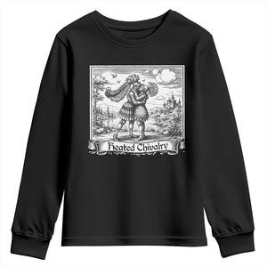 Heated Chivalry Medieval Knights Kissing LGBT Pride Youth Sweatshirt TS11 Black Print Your Wear