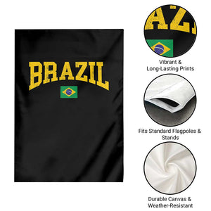 Brazil Football Throwback Design Vintage Brazilian Flag Jersey Style Garden Flag TS11 Print Your Wear
