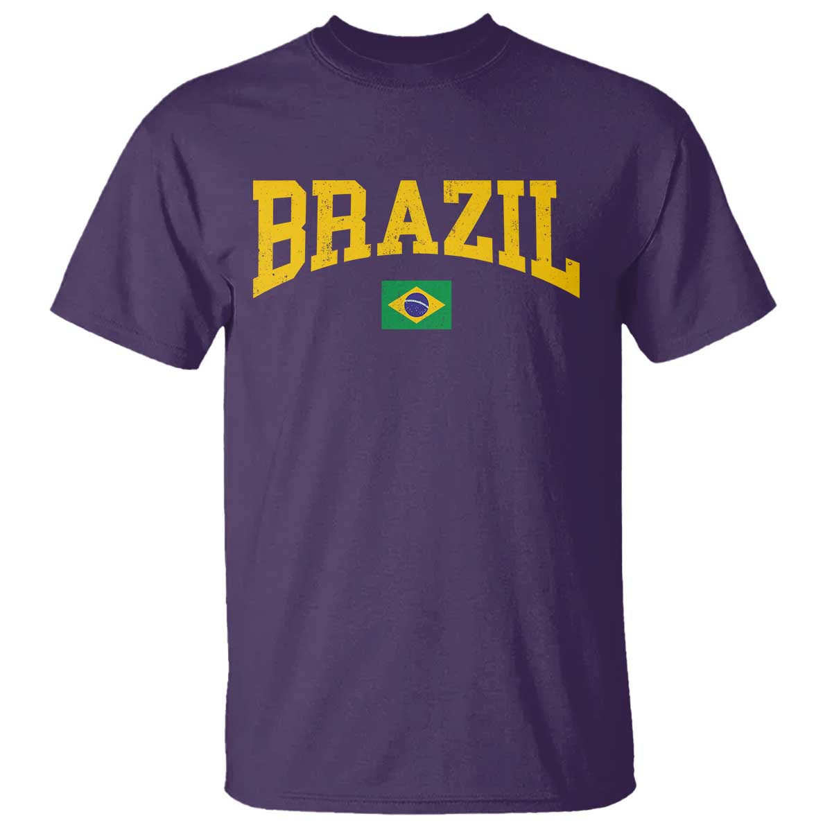 Brazil Football Throwback Design Vintage Brazilian Flag Jersey Style T Shirt TS11 Print Your Wear