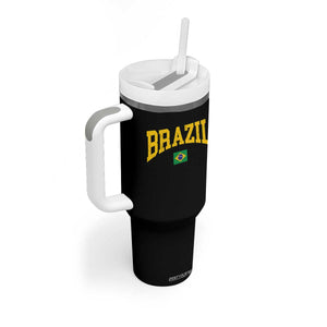 Brazil Football Throwback Design Vintage Brazilian Flag Jersey Style Tumbler With Handle TS11 Print Your Wear