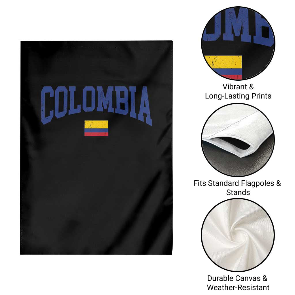 Colombia Football Throwback Design Vintage Colombian Flag Jersey Style Garden Flag TS11 Print Your Wear