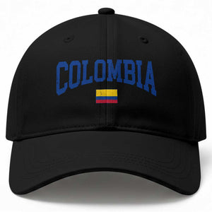 Colombia Football Throwback Design Vintage Colombian Flag Jersey Style Baseball Cap TS11 Print Your Wear