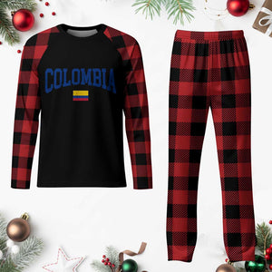 Colombia Football Throwback Design Vintage Colombian Flag Jersey Style Plaid Pajama Set TS11 Buffalo Plaid Print Your Wear