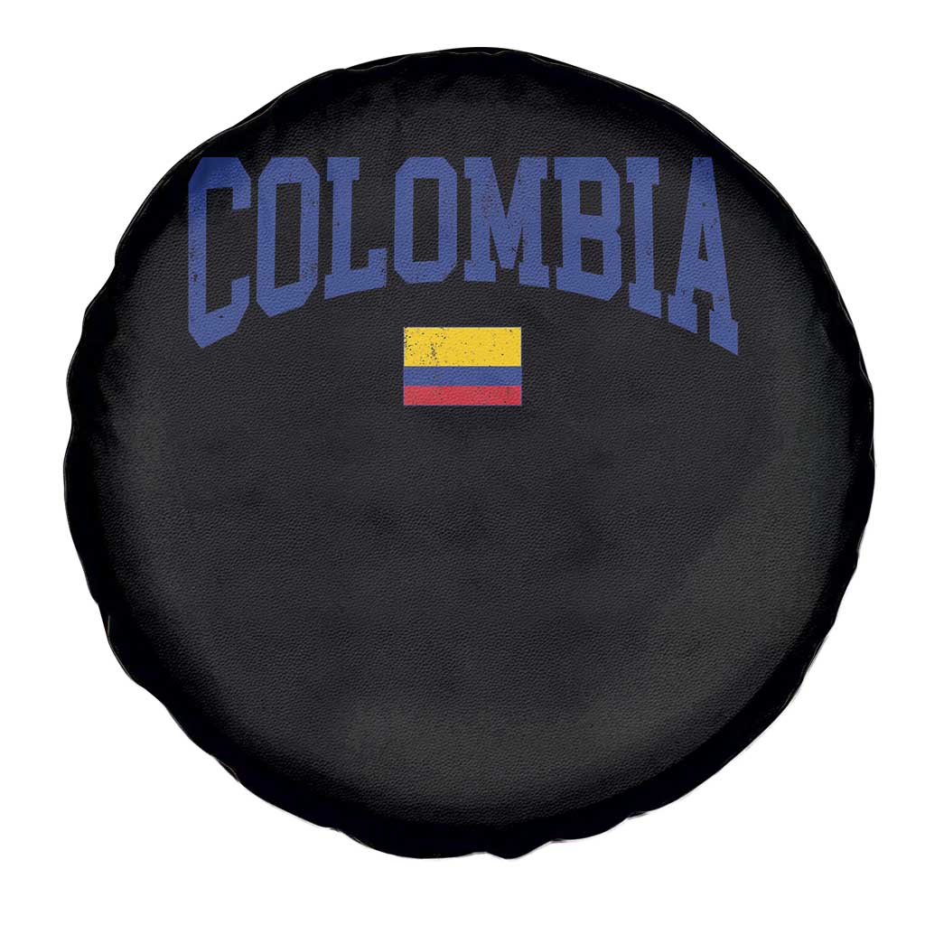 Colombia Football Throwback Design Vintage Colombian Flag Jersey Style Spare Tire Cover TS11 Print Your Wear