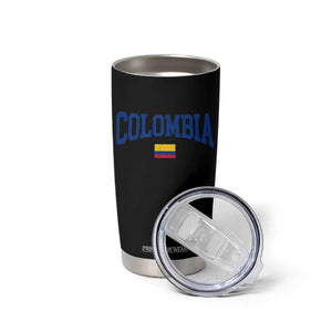 Colombia Football Throwback Design Vintage Colombian Flag Jersey Style Tumbler Cup TS11 Print Your Wear