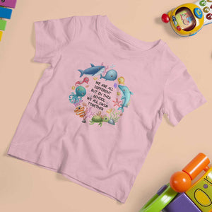 Back To School T Shirt For Kid We Are All Different But In This School We All Swim Together Sea Animals TS11 Light Pink Print Your Wear