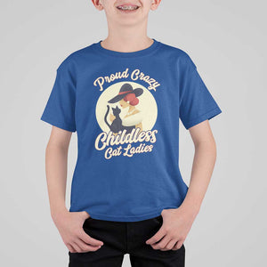 Proud Crazy Childless Cat Lady T Shirt For Kid Black Kitten Woman Election TS11 Royal Blue Print Your Wear