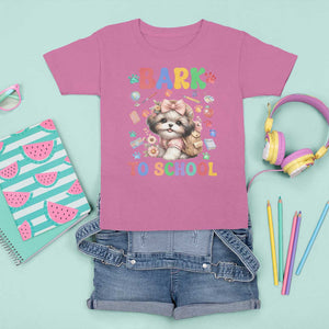 Funny Bark To School T Shirt For Kid Shih Tzu Dogs School Supplies Paw TS11 Azalea Print Your Wear