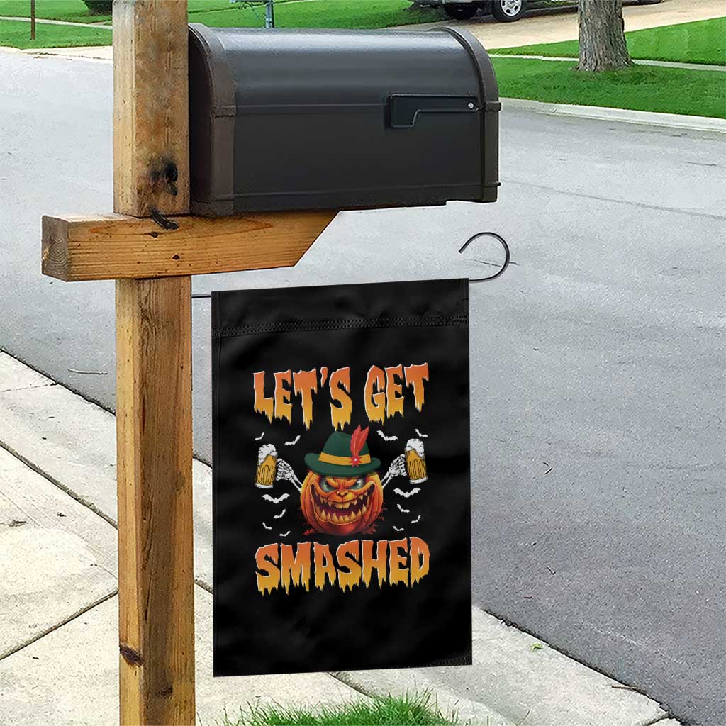 Funny Let's Get Smashed Garden Flag Oktoberfest Pumpkin Beer Tyrolean Hat TS11 Print Your Wear