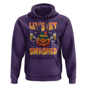 Funny Let's Get Smashed Hoodie Oktoberfest Pumpkin Beer Tyrolean Hat TS11 Purple Print Your Wear