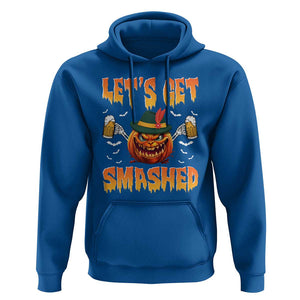 Funny Let's Get Smashed Hoodie Oktoberfest Pumpkin Beer Tyrolean Hat TS11 Royal Blue Print Your Wear