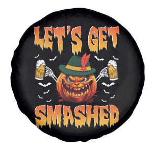 Funny Let's Get Smashed Spare Tire Cover Oktoberfest Pumpkin Beer Tyrolean Hat TS11 Print Your Wear