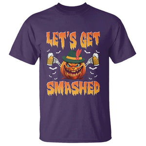 Funny Let's Get Smashed T Shirt Oktoberfest Pumpkin Beer Tyrolean Hat TS11 Purple Print Your Wear