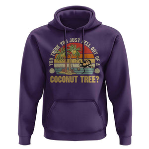 Funny Monkey Hoodie You Think You Just Fell Out Of A Coconut Tree TS11 Purple Print Your Wear