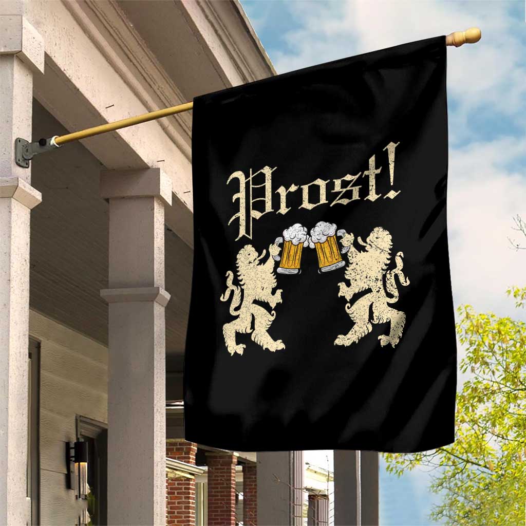 German Prost Garden Flag Lion Cheers Beer Drinking Oktoberfest TS11 Print Your Wear
