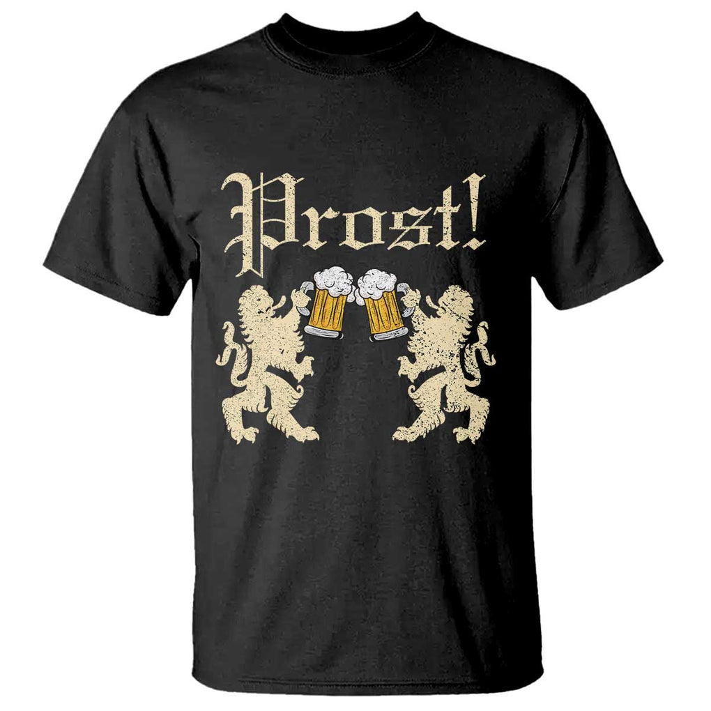 German Prost T Shirt Lion Cheers Beer Drinking Oktoberfest TS11 Black Print Your Wear