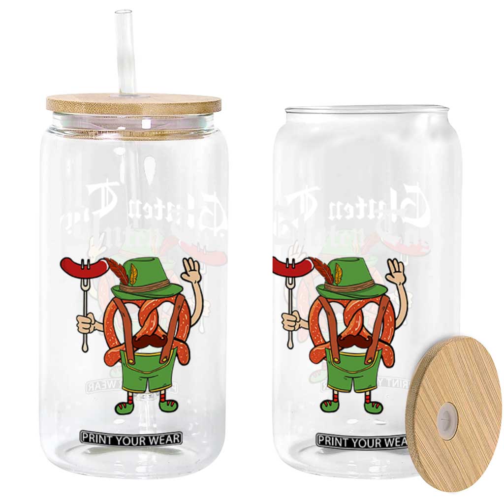 Funny Pretzel Glass Can Guten Tag Lederhosen Bratwurst Oktoberfest TS11 Print Your Wear