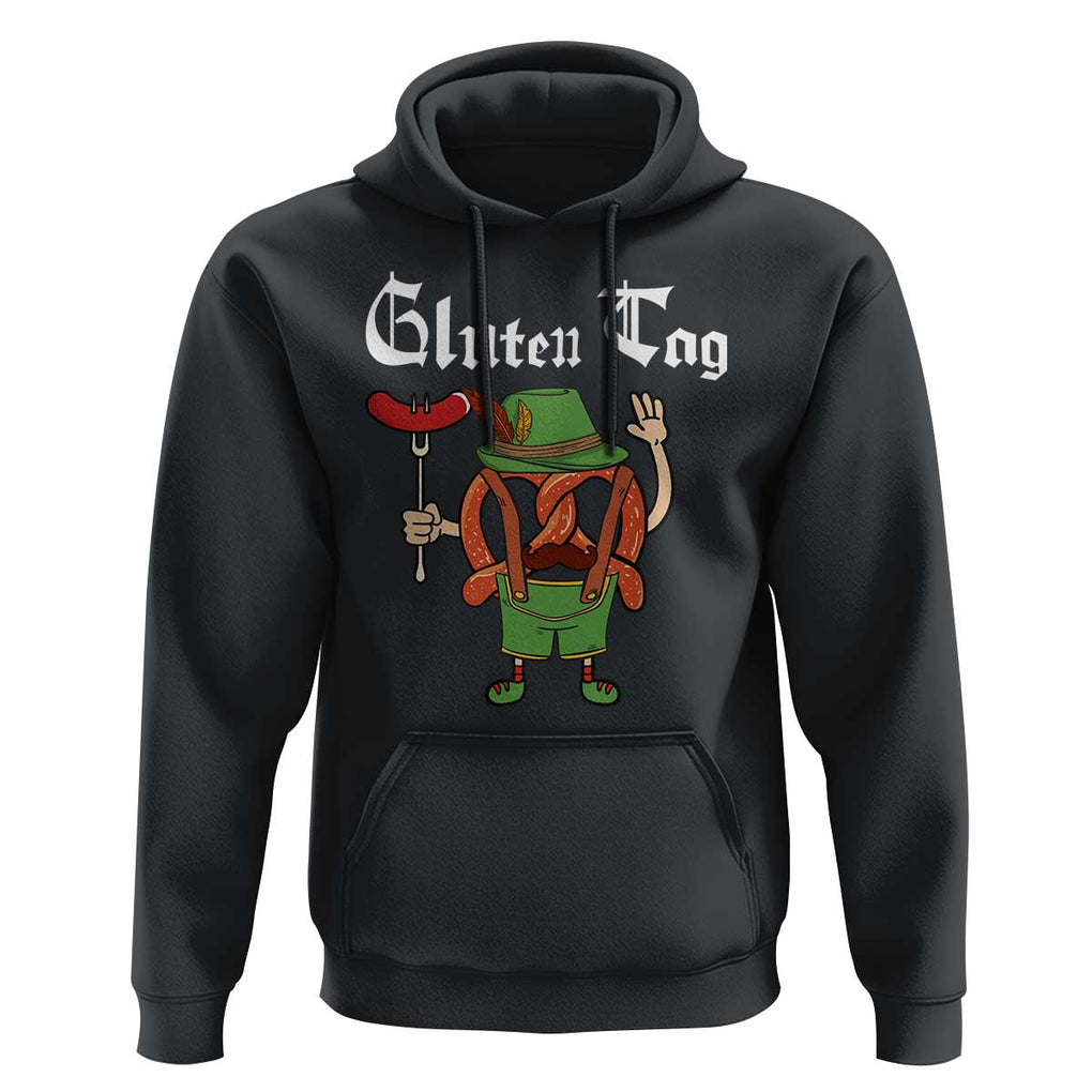 Funny Pretzel Hoodie Guten Tag Lederhosen Bratwurst Oktoberfest TS11 Black Print Your Wear