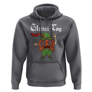 Funny Pretzel Hoodie Guten Tag Lederhosen Bratwurst Oktoberfest TS11 Charcoal Print Your Wear