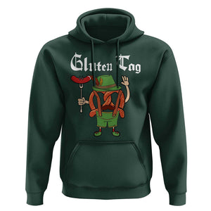 Funny Pretzel Hoodie Guten Tag Lederhosen Bratwurst Oktoberfest TS11 Dark Forest Green Print Your Wear