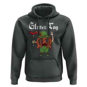 Funny Pretzel Hoodie Guten Tag Lederhosen Bratwurst Oktoberfest TS11 Dark Heather Print Your Wear