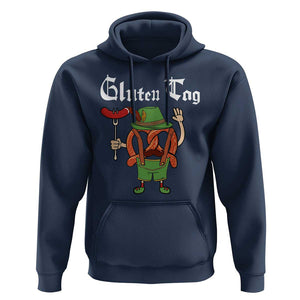 Funny Pretzel Hoodie Guten Tag Lederhosen Bratwurst Oktoberfest TS11 Navy Print Your Wear